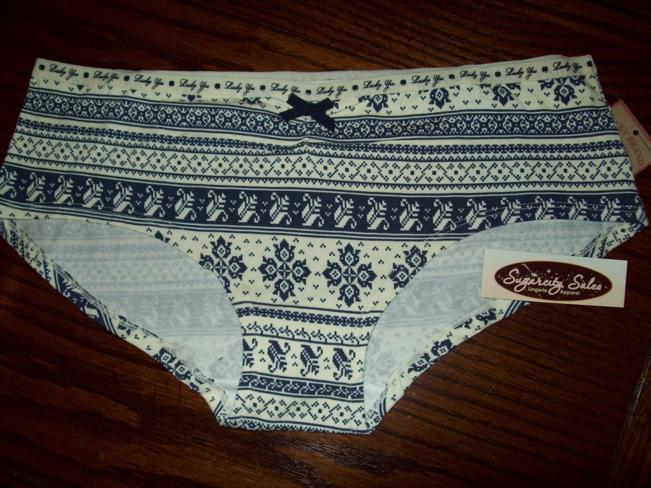 NWT LUCKY BRAND COTTON LYCRA BOYSHORT PANTIES RH19L023 713 FAIRISLE S